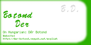 botond der business card